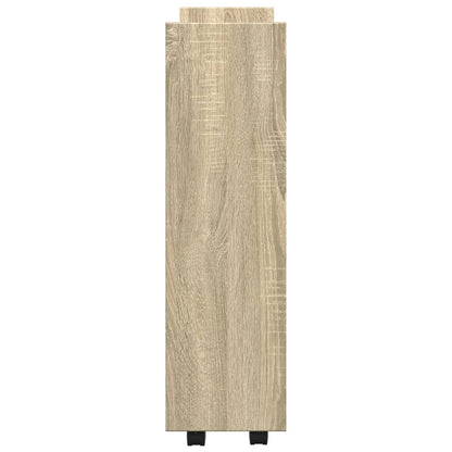 Narrow Storage Trolley 3 Tier Sonoma Oak Engineered Wood