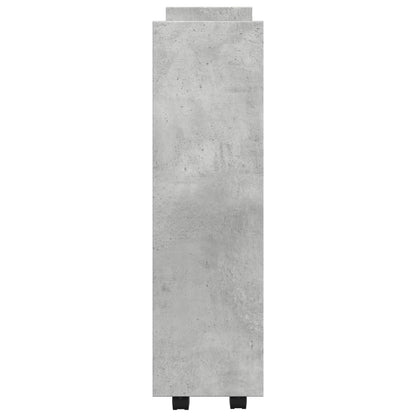 Narrow Storage Trolley 3 Tier Concrete Grey Engineered Wood