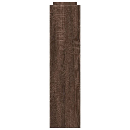 Narrow Storage Trolley 4 Tier Brown Oak Engineered Wood