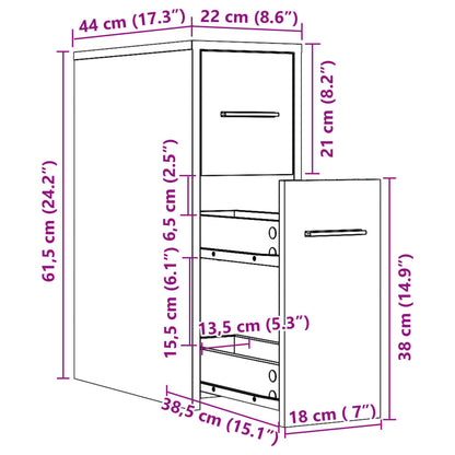 Narrow Bathroom Cupboard with Wheels Grey Sonoma Engineered Wood