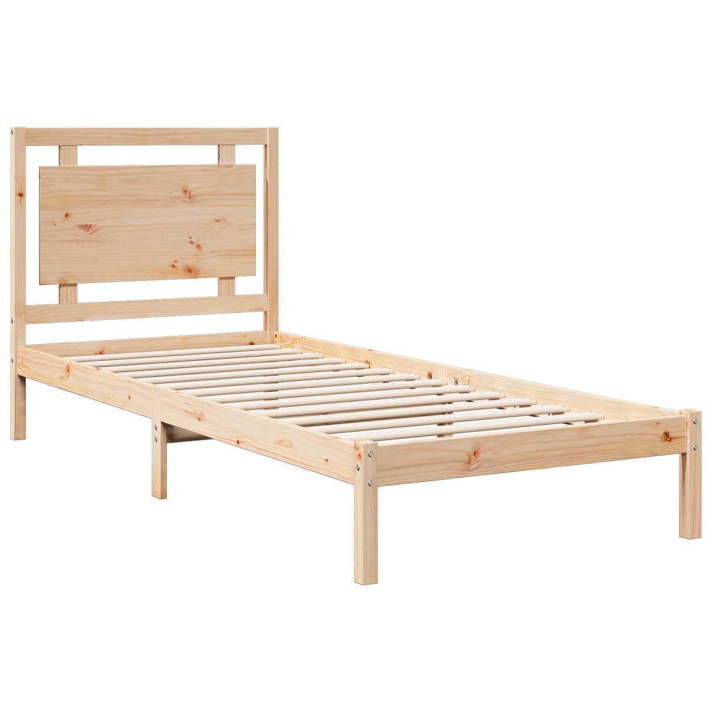 Extra Long Bed Frame without Mattress 100x210 cm Solid Wood