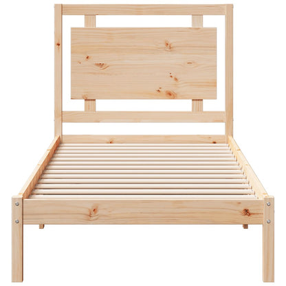 Extra Long Bed Frame without Mattress 100x210 cm Solid Wood