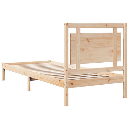 Extra Long Bed Frame without Mattress 100x210 cm Solid Wood