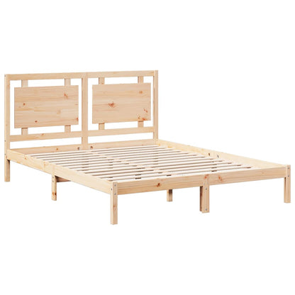 Extra Long Bed Frame without Mattress 160x210 cm Solid Wood