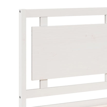 Extra Long Bed Frame without Mattress White 180x210 cm Solid Wood