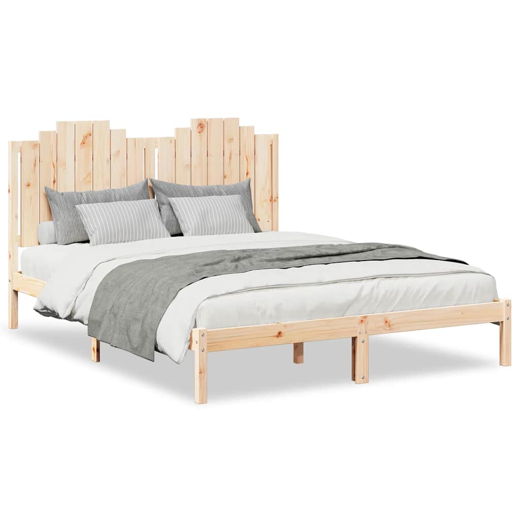 Extra Long Bed Frame without Mattress 160x210 cm Solid Wood