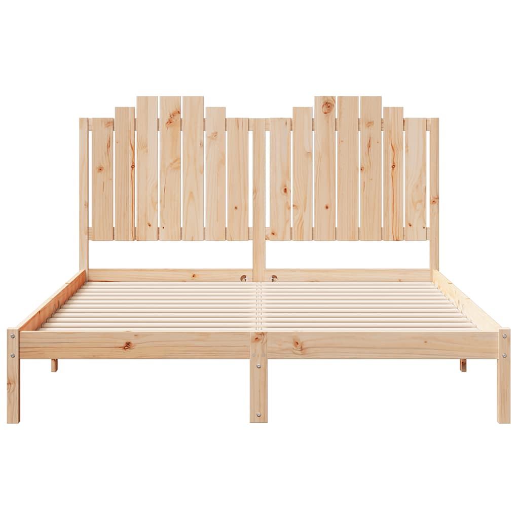 Extra Long Bed Frame without Mattress 160x210 cm Solid Wood