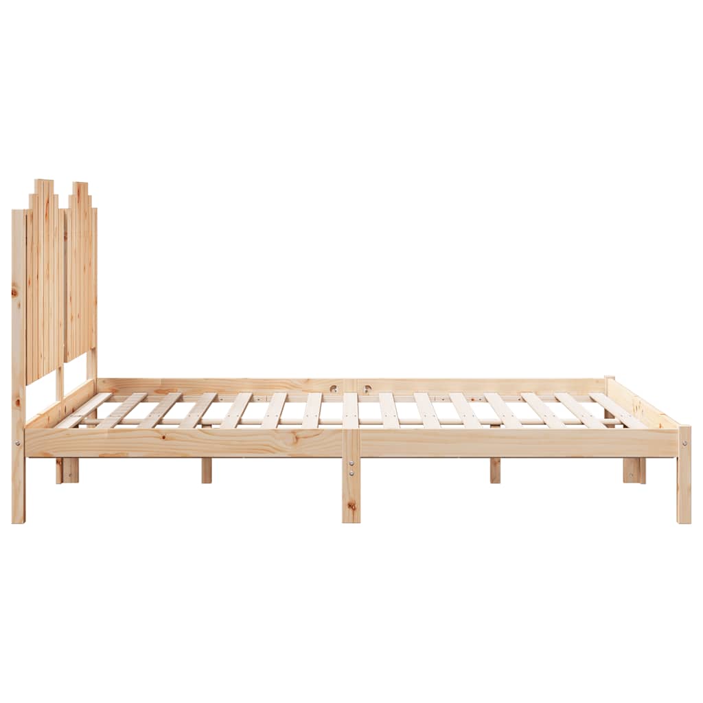 Extra Long Bed Frame without Mattress 160x210 cm Solid Wood