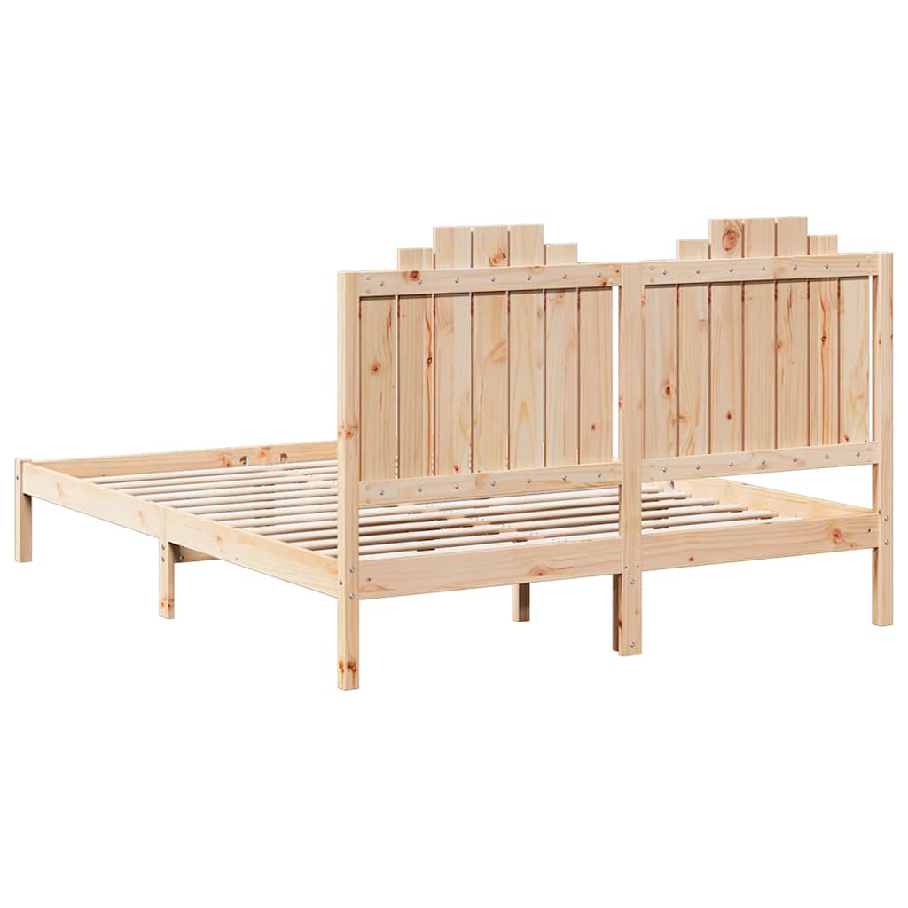 Extra Long Bed Frame without Mattress 160x210 cm Solid Wood
