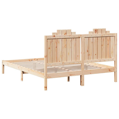 Extra Long Bed Frame without Mattress 160x210 cm Solid Wood