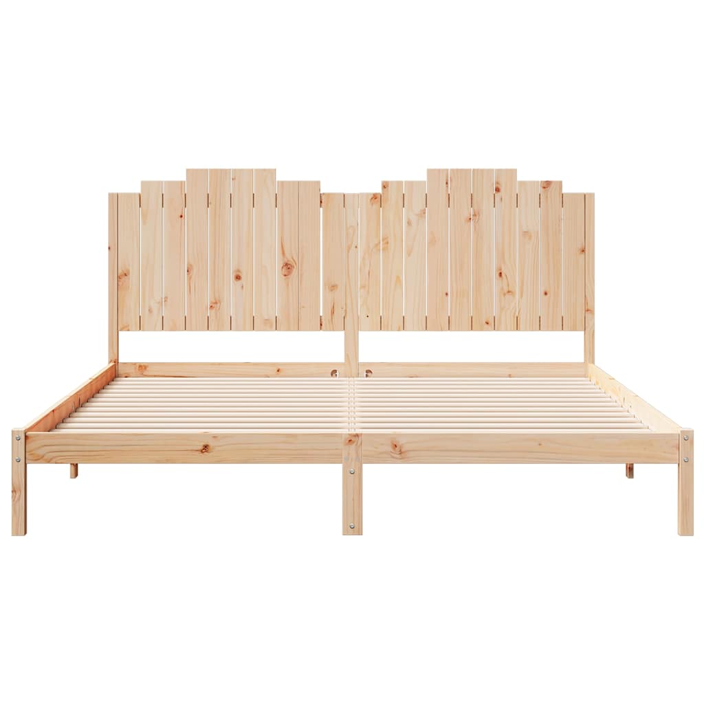 Extra Long Bed Frame without Mattress 180x210 cm Solid Wood