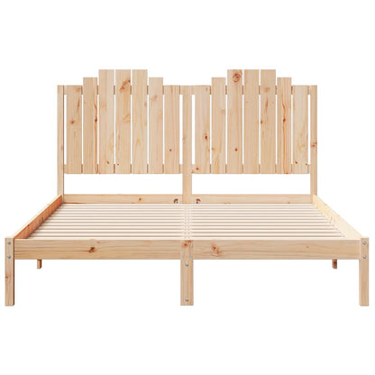 Extra Long Bed Frame without Mattress 140x220 cm Solid Wood