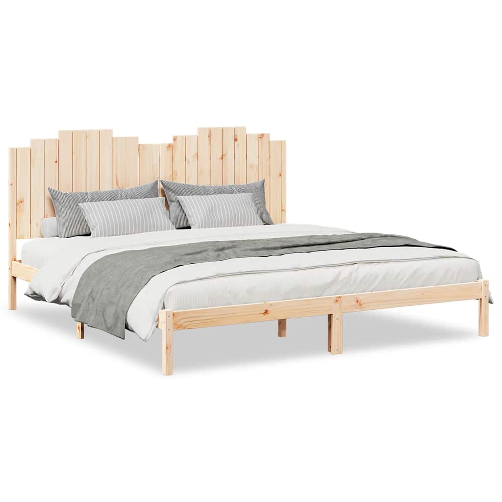 Extra Long Bed Frame without Mattress 180x220 cm Solid Wood
