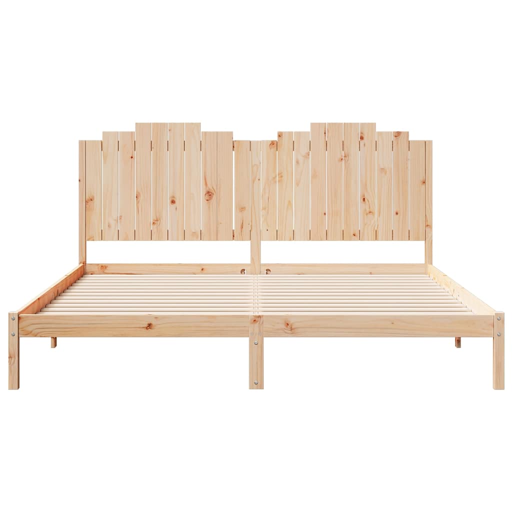 Extra Long Bed Frame without Mattress 180x220 cm Solid Wood