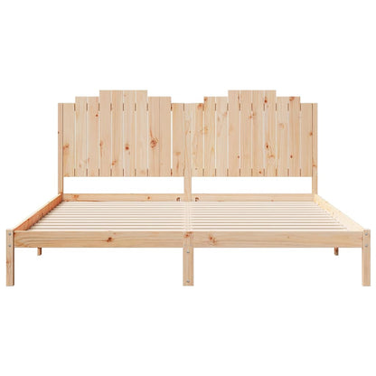 Extra Long Bed Frame without Mattress 180x220 cm Solid Wood