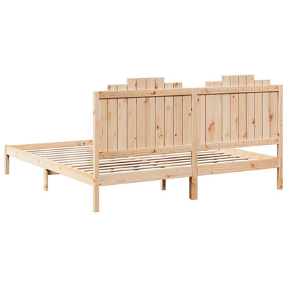 Extra Long Bed Frame without Mattress 180x220 cm Solid Wood