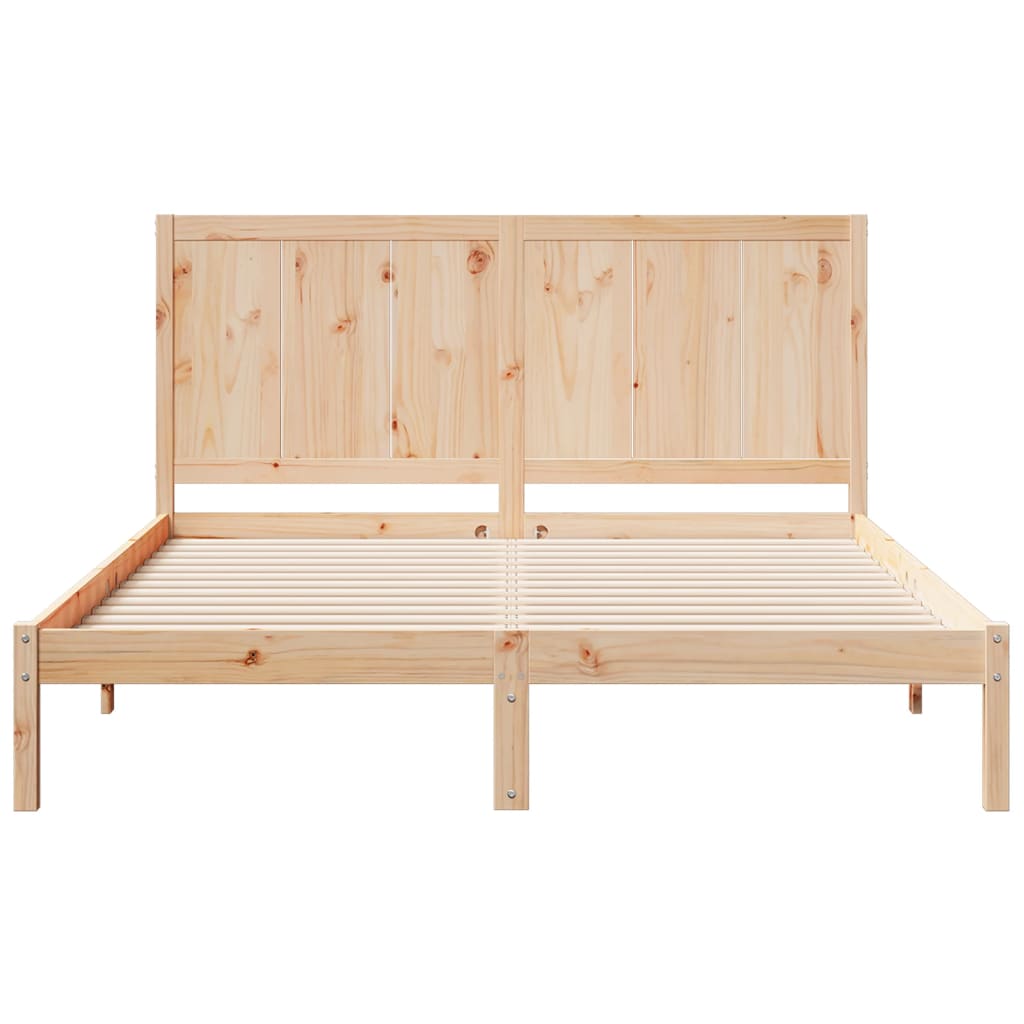 Extra Long Bed Frame without Mattress 140x210 cm Solid Wood