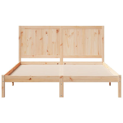 Extra Long Bed Frame without Mattress 140x210 cm Solid Wood