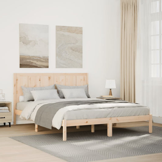 Extra Long Bed Frame without Mattress 140x210 cm Solid Wood