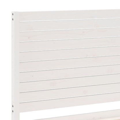 Extra Long Bed Frame without Mattress White 180x210 cm Solid Wood