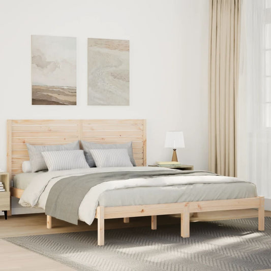 Extra Long Bed Frame without Mattress 140x220 cm Solid Wood