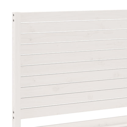 Extra Long Bed Frame without Mattress White 200x220 cm Solid Wood