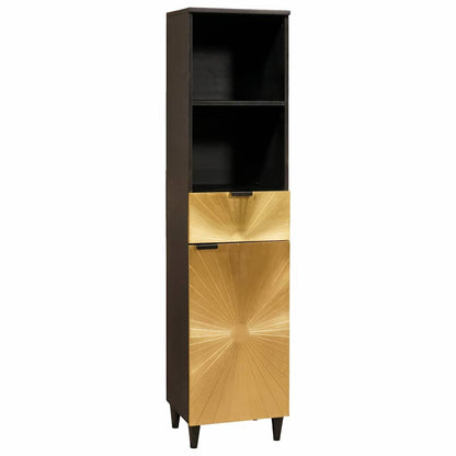 Bathroom Furniture Sets 4 pcs Black and Gold 38 x 33 x 160 cm
