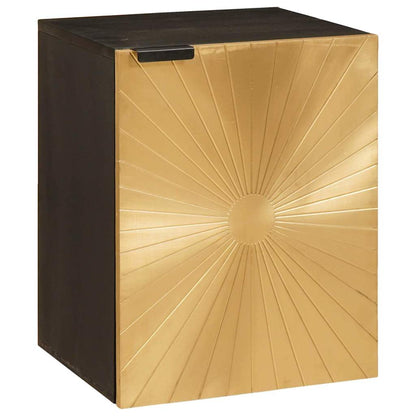 Bathroom Furniture Sets 5 pcs Black and Gold 38 x 33 x 160 cm