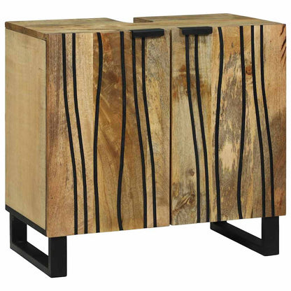 Bathroom Furniture Set with Shelf 2 pcs Brown 62 x 33 x 58 cm