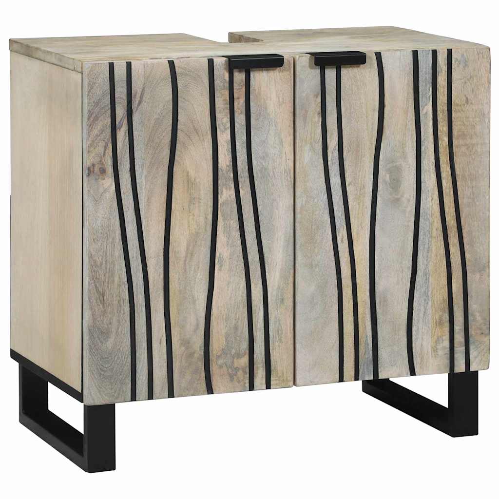 Bathroom Furniture Set with Shelf 2 pcs White 62 x 33 x 58 cm