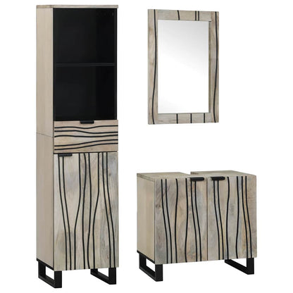 Bathroom Furniture Set with Drawer 3 pcs White 38 x 33 x 160 cm