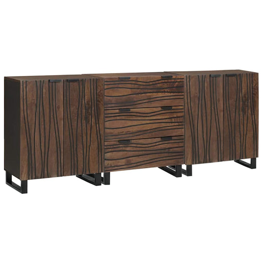 Bathroom Furniture Set with Drawer 3 pcs Brown 180 x 33 x 75 cm