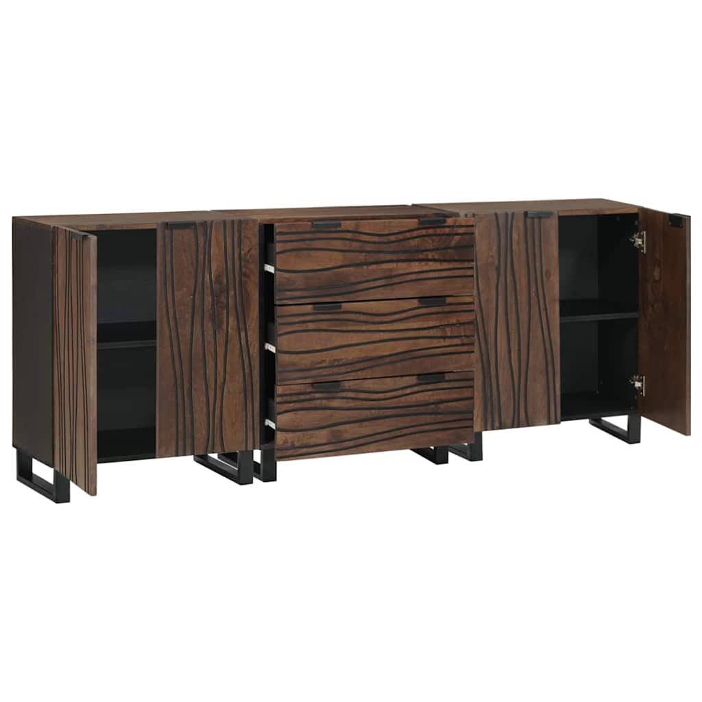 Bathroom Furniture Set with Drawer 3 pcs Brown 180 x 33 x 75 cm