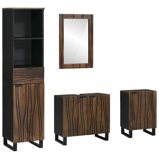 Bathroom Furniture Set with Drawer 4 pcs White 38 x 33 x 160 cm