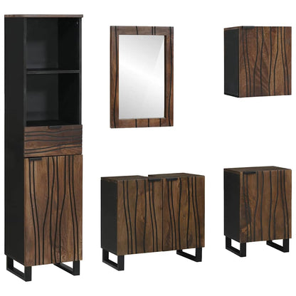 Bathroom Furniture Set with Drawer 5 pcs White 38 x 33 x 160 cm