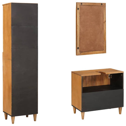 Bathroom Furniture Set with Drawer 3 pcs Brown 38 x 33 x 160 cm