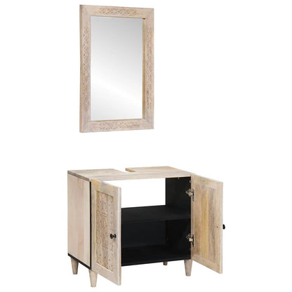 Bathroom Furniture Set Wall-mounted 2 pcs White 62 x 33 x 58 cm