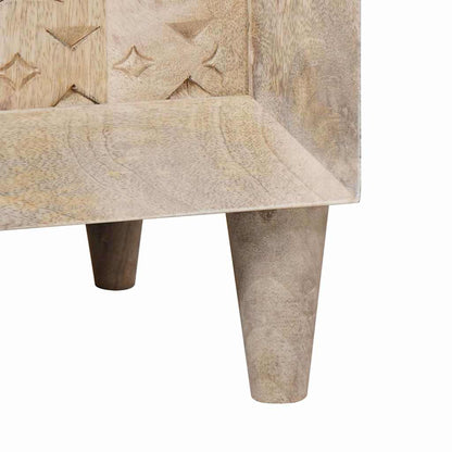 Bathroom Furniture Set with Drawer 3 pcs White Solid mango wood