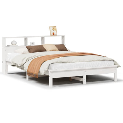 Bed Frame without Mattress White 160x200 cm Solid Wood Pine