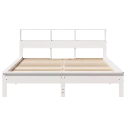 Bed Frame without Mattress White 140x200 cm Solid Wood Pine