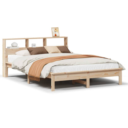 Bed Frame without Mattress 135x190 cm Double Solid Wood Pine