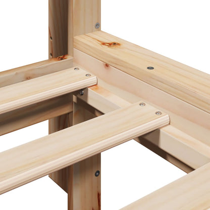 Bed Frame without Mattress 135x190 cm Double Solid Wood Pine