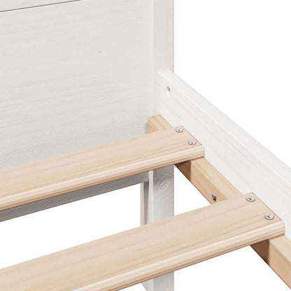Bed Frame without Mattress White 200x200 cm Solid Wood Pine