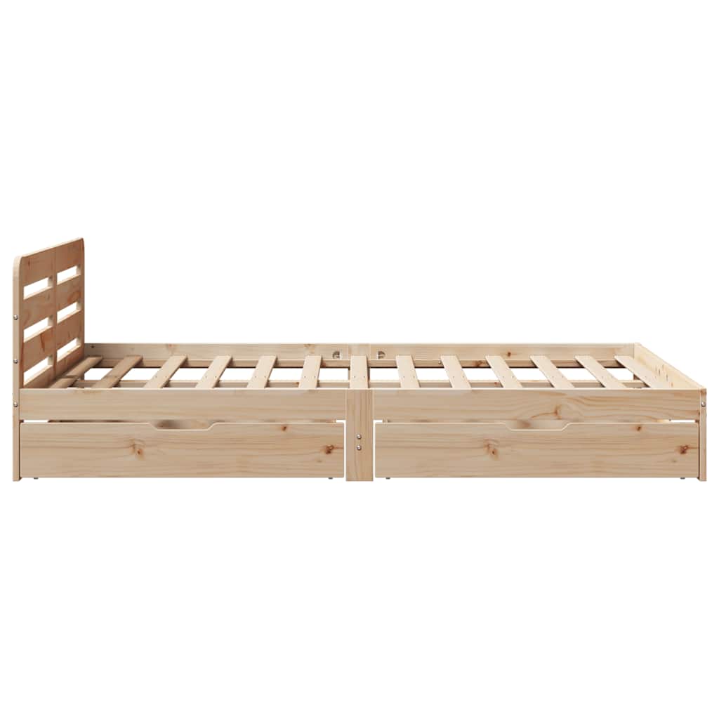 Bed Frame without Mattress 160x200 cm Solid Wood Pine