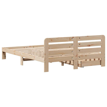 Bed Frame without Mattress 160x200 cm Solid Wood Pine