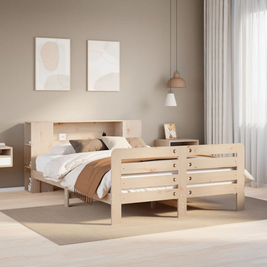 Bed Frame without Mattress 120x200 cm Solid Wood Pine