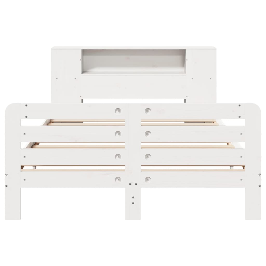 Bed Frame without Mattress White 120x200 cm Solid Wood Pine