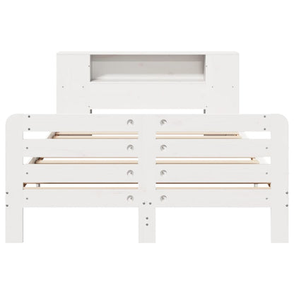 Bed Frame without Mattress White 120x200 cm Solid Wood Pine