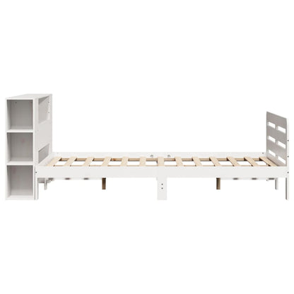 Bed Frame without Mattress White 120x200 cm Solid Wood Pine