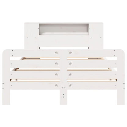 Bed Frame without Mattress White 140x200 cm Solid Wood Pine